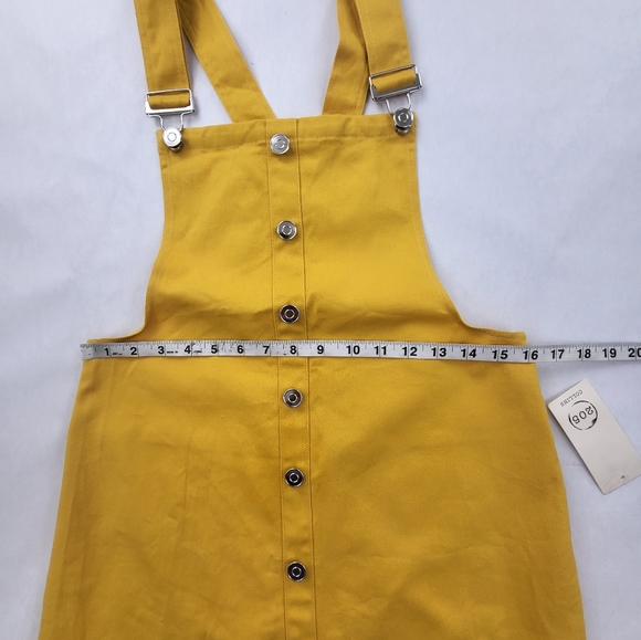 205 Collins Overalls Skirt Size Small Yellow NWT **Flaw*** see description - Picture 5 of 10